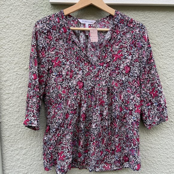 Boho flowered BCBG shirt - Picture 1 of 6